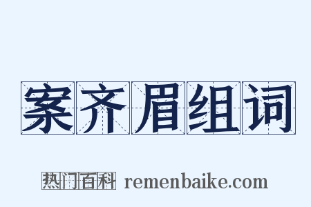 案齐眉组词是什么意思的图片